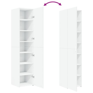 vidaXL Ντουλάπι Λευκό 40x42,5x185cm από Επεξεργασμένο Ξύλο 1 τεμ.