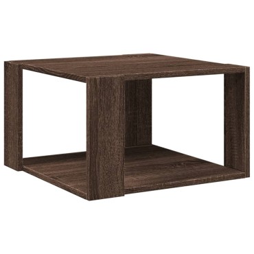 vidaXL Τραπεζάκι Σαλονιού Καφέ Δρυς 51,5x51,5x30cm Επεξ. Ξύλο 1 τεμ.