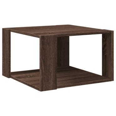 vidaXL Τραπεζάκι Σαλονιού Καφέ Δρυς 51,5x51,5x30cm Επεξ. Ξύλο 1 τεμ.