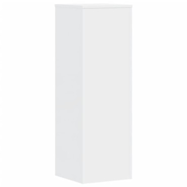 vidaXL Βάσεις Φυτών 2 τεμ. Λευκές 33x33x100 εκ. από Επεξεργασμένο Ξύλο