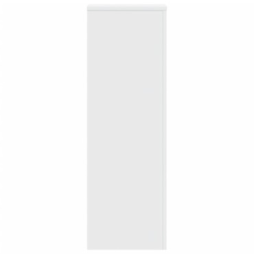 vidaXL Βάσεις Φυτών 2 τεμ. Λευκές 33x33x100 εκ. από Επεξεργασμένο Ξύλο