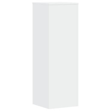 vidaXL Βάσεις Φυτών 2 τεμ. Λευκές 33x33x100 εκ. από Επεξεργασμένο Ξύλο
