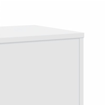 vidaXL Βάσεις Φυτών 2 τεμ. Λευκές 33x33x100 εκ. από Επεξεργασμένο Ξύλο