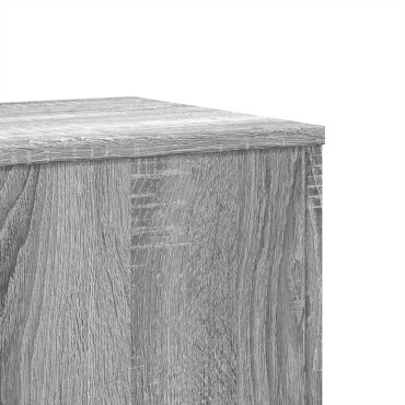 vidaXL Βάσεις Φυτών Γκρι Sonoma 33x33x100εκ. Επεξεργασμένο Ξύλο