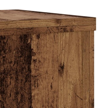 vidaXL Βάσεις Φυτών 2 τεμ. Όψη Παλαιού Ξύλου 25x25x80 εκ. Επεξ. Ξύλο