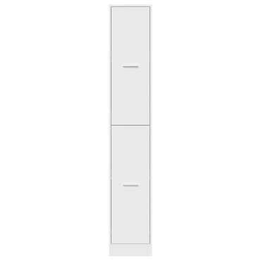 vidaXL Συρταριέρα Γενικής Χρήσης Λευκή 30x41x174,5cm Επεξ. Ξύλο 1 τεμ.