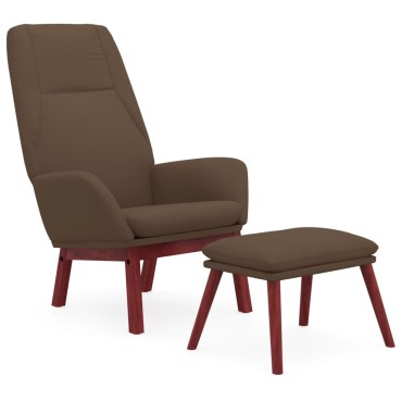 vidaXL Πολυθρόνα Relax Taupe Υφασμάτινη με Υποπόδιο 70x77x94cm 1 τεμ.