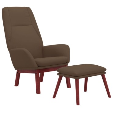 vidaXL Πολυθρόνα Relax Taupe Υφασμάτινη με Υποπόδιο 70x77x94cm 1 τεμ.