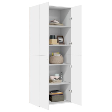 vidaXL Ντουλάπι Λευκό 70x42,5x185cm Επεξεργασμένο Ξύλο 1 τεμ.