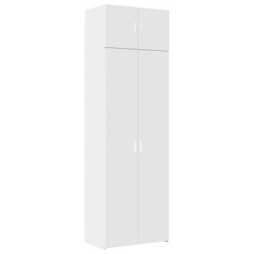 vidaXL Ραφιέρα με Ντουλάπια Λευκή 70x42,5x225cm Επεξεργασμένο Ξύλο 1 τεμ.