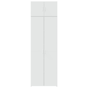 vidaXL Ραφιέρα με Ντουλάπια Λευκή 70x42,5x225cm Επεξεργασμένο Ξύλο 1 τεμ.