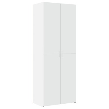 vidaXL Ραφιέρα με Ντουλάπια Λευκή 70x42,5x225cm Επεξεργασμένο Ξύλο 1 τεμ.