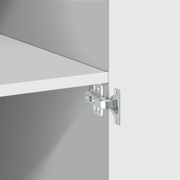 vidaXL Ραφιέρα με Ντουλάπια Λευκή 70x42,5x225cm Επεξεργασμένο Ξύλο 1 τεμ.