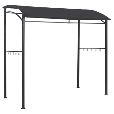 vidaXL Κιόσκι Ψησταριάς Ανθρακί 215 x 150 x 220 εκ. Ατσάλινο