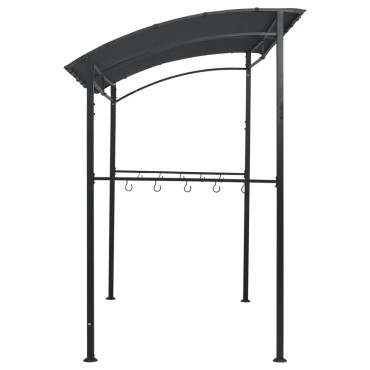 vidaXL Κιόσκι Ψησταριάς Ανθρακί 215 x 150 x 220 εκ. Ατσάλινο