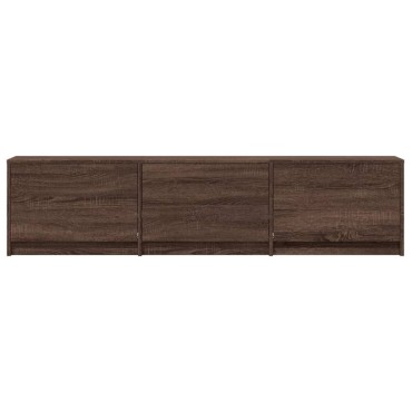vidaXL Έπιπλο Τηλεόρασης με LED Καφέ Δρυς 165x34x40cm από Επεξ. Ξύλο