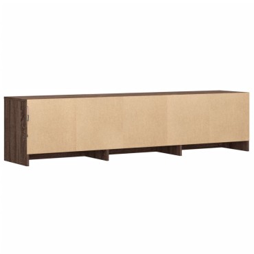 vidaXL Έπιπλο Τηλεόρασης με LED Καφέ Δρυς 165x34x40cm από Επεξ. Ξύλο