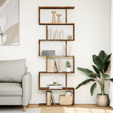 vidaXL Βιβλιοθήκη/Διαχωριστικό Χώρου 6 Επ. 70x24x193cm Επ. Ξύλο 1 τεμ.