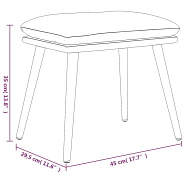 vidaXL Πολυθρόνα Relax Κρεμ Υφασμάτινη με Σκαμπό 70x77x94cm 1 τεμ.