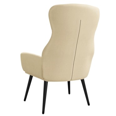 vidaXL Πολυθρόνα Relax Κρεμ Υφασμάτινη με Σκαμπό 70x77x94cm 1 τεμ.