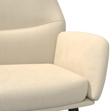 vidaXL Πολυθρόνα Relax Κρεμ Υφασμάτινη με Σκαμπό 70x77x94cm 1 τεμ.