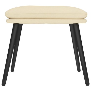 vidaXL Πολυθρόνα Relax Κρεμ Υφασμάτινη με Σκαμπό 70x77x94cm 1 τεμ.