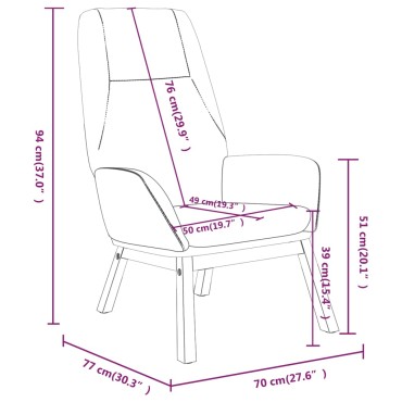 vidaXL Πολυθρόνα Relax Taupe Υφασμάτινη 70x77x94cm 1 τεμ.