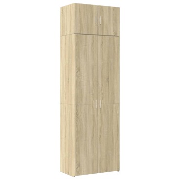 vidaXL Ραφιέρα με Ντουλάπια Sonoma Δρυς 70x42,5x225cm Επεξ. Ξύλο 1 τεμ.