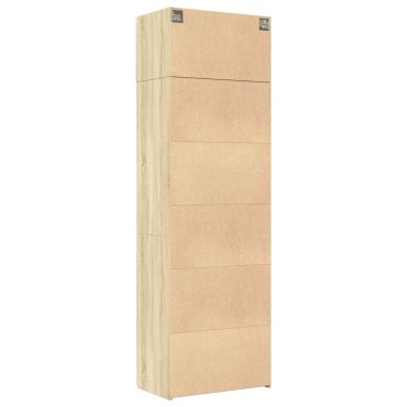 vidaXL Ραφιέρα με Ντουλάπια Sonoma Δρυς 70x42,5x225cm Επεξ. Ξύλο 1 τεμ.