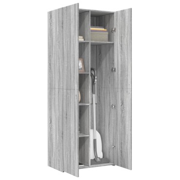 vidaXL Ντουλάπι Γκρι Sonoma 70x42,5x185cm από Επεξεργασμένο Ξύλο 1 τεμ.