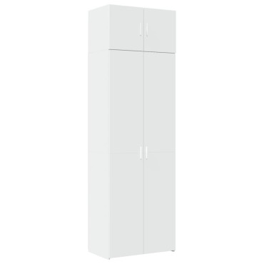 vidaXL Ραφιέρα με Ντουλάπια Λευκή 70x42,5x225cm Επεξεργασμένο Ξύλο 1 τεμ.