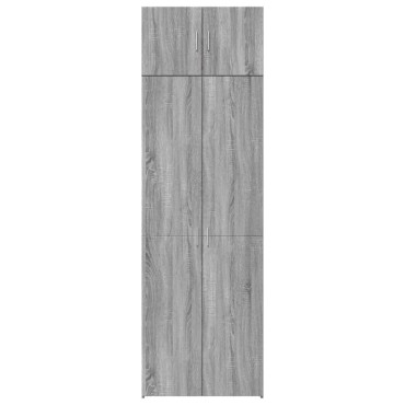 vidaXL Ραφιέρα με Ντουλάπια Γκρι Sonoma 70x42,5x225cm Επεξ. Ξύλο 1 τεμ.