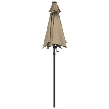 vidaXL Ομπρέλα Χρώμα Taupe 200 x 224 εκ. Αλουμινίου