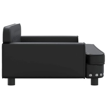 vidaXL Καναπές Παιδικός Μαύρος 90x53x30cm από Συνθετικό Δέρμα 1 τεμ.