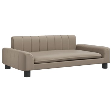 vidaXL Καναπές Παιδικός Καπουτσίνο 90x53x30cm από Συνθετικό Δέρμα 1 τεμ.