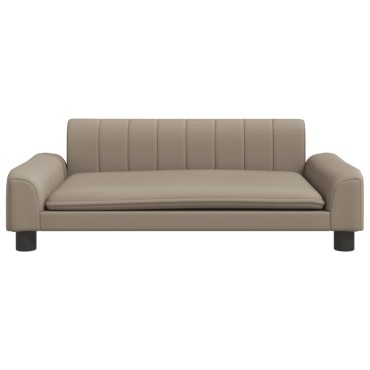 vidaXL Καναπές Παιδικός Καπουτσίνο 90x53x30cm από Συνθετικό Δέρμα 1 τεμ.
