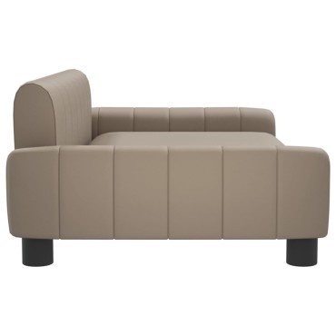 vidaXL Καναπές Παιδικός Καπουτσίνο 90x53x30cm από Συνθετικό Δέρμα 1 τεμ.