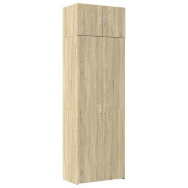 vidaXL Ραφιέρα με Ντουλάπια Sonoma Δρυς 70x42,5x225cm Επεξ. Ξύλο 1 τεμ.