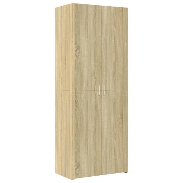 vidaXL Ραφιέρα με Ντουλάπια Sonoma Δρυς 70x42,5x225cm Επεξ. Ξύλο 1 τεμ.