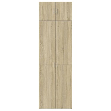 vidaXL Ραφιέρα με Ντουλάπια Sonoma Δρυς 70x42,5x225cm Επεξ. Ξύλο 1 τεμ.