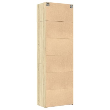 vidaXL Ραφιέρα με Ντουλάπια Sonoma Δρυς 70x42,5x225cm Επεξ. Ξύλο 1 τεμ.