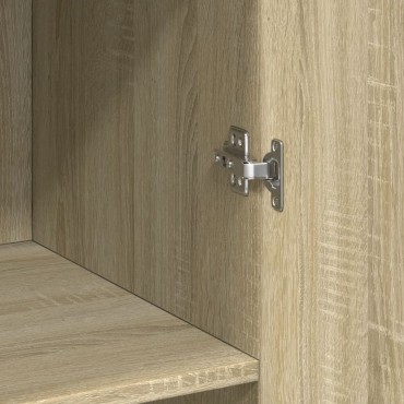 vidaXL Ραφιέρα με Ντουλάπια Sonoma Δρυς 70x42,5x225cm Επεξ. Ξύλο 1 τεμ.