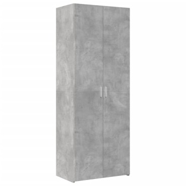 vidaXL Ντουλάπι Γκρι Σκυροδέματος 70x42,5x185cm Επεξεργασμένο Ξύλο 1 τεμ.