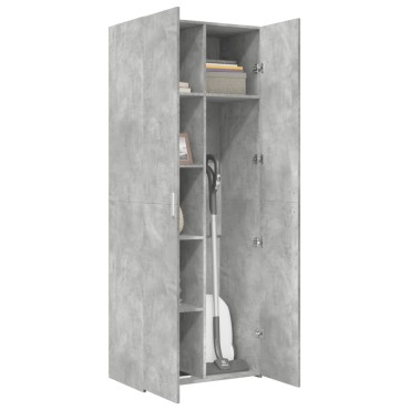 vidaXL Ντουλάπι Γκρι Σκυροδέματος 70x42,5x185cm Επεξεργασμένο Ξύλο 1 τεμ.