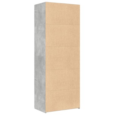 vidaXL Ντουλάπι Γκρι Σκυροδέματος 70x42,5x185cm Επεξεργασμένο Ξύλο 1 τεμ.