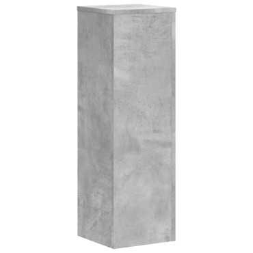 vidaXL Βάσεις Φυτών 2 τεμ. Γκρι Σκυρ. 25x25x80 εκ. Επεξεργασμένο Ξύλο