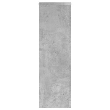 vidaXL Βάσεις Φυτών 2 τεμ. Γκρι Σκυρ. 25x25x80 εκ. Επεξεργασμένο Ξύλο