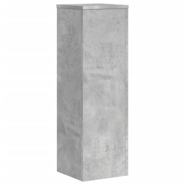vidaXL Βάσεις Φυτών 2 τεμ. Γκρι Σκυρ. 25x25x80 εκ. Επεξεργασμένο Ξύλο