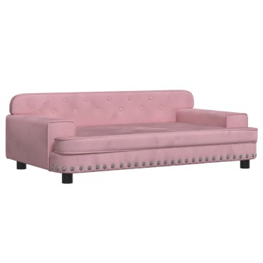 vidaXL Καναπές Παιδικός Ροζ 90x53x30cm από Βελούδο 1 τεμ.