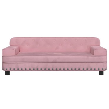 vidaXL Καναπές Παιδικός Ροζ 90x53x30cm από Βελούδο 1 τεμ.